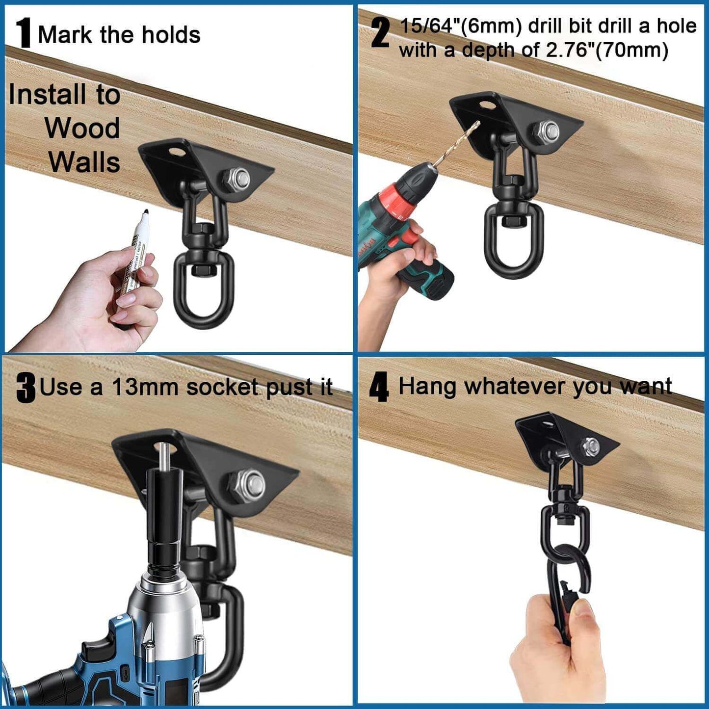 SensoryHarbor™-sensory swing suspension kit(can rotate 360 degrees)