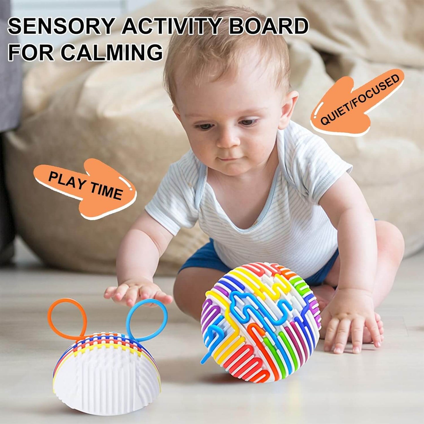 Sensory Fidget Board Ball Toy for Fine Motor Skills & Stress Relief – ADHD Autism Therapy Tool for Kids & Adults | SensoryHarbor