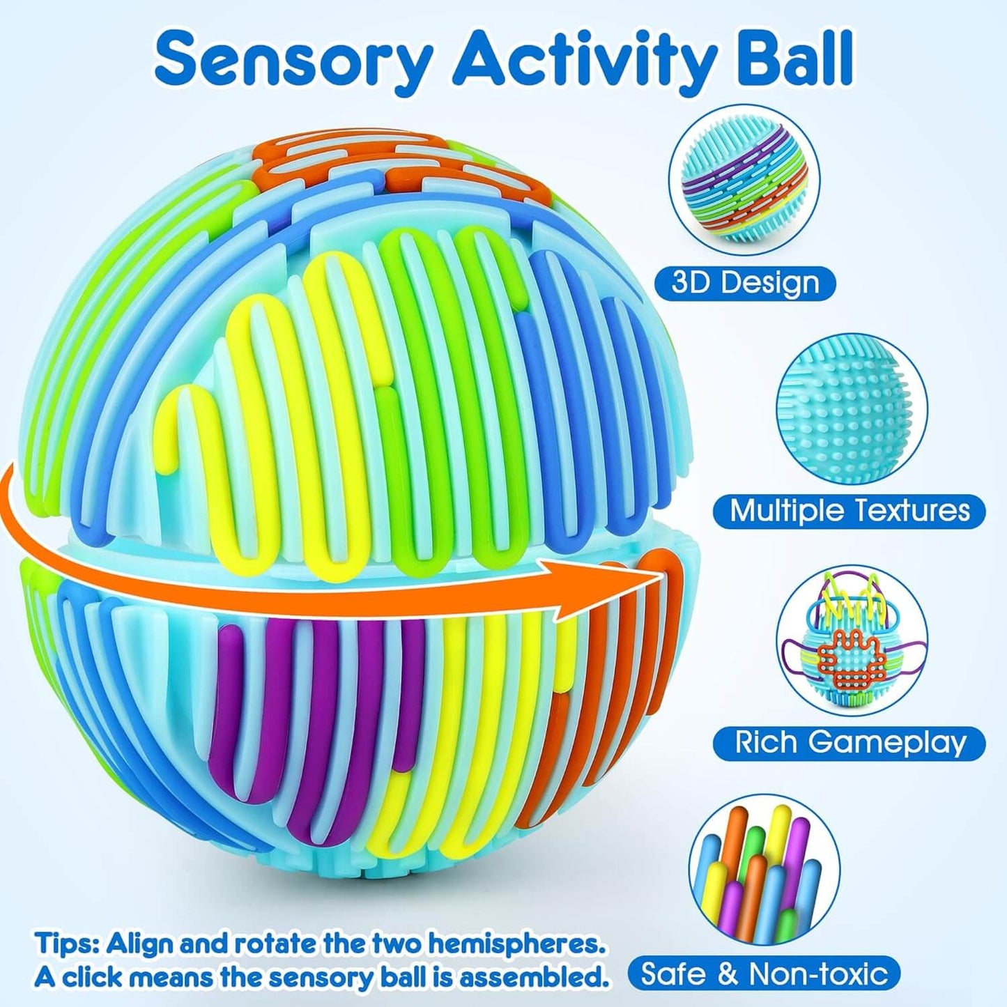 Sensory Fidget Board Ball Toy for Fine Motor Skills & Stress Relief – ADHD Autism Therapy Tool for Kids & Adults | SensoryHarbor