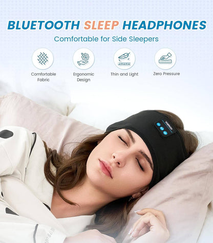 Relaxing Bluetooth Sleep Headband – Headphones & Eye Mask in One