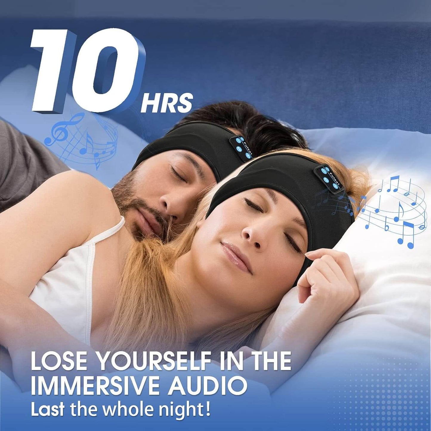 Relaxing Bluetooth Sleep Headband – Headphones & Eye Mask in One