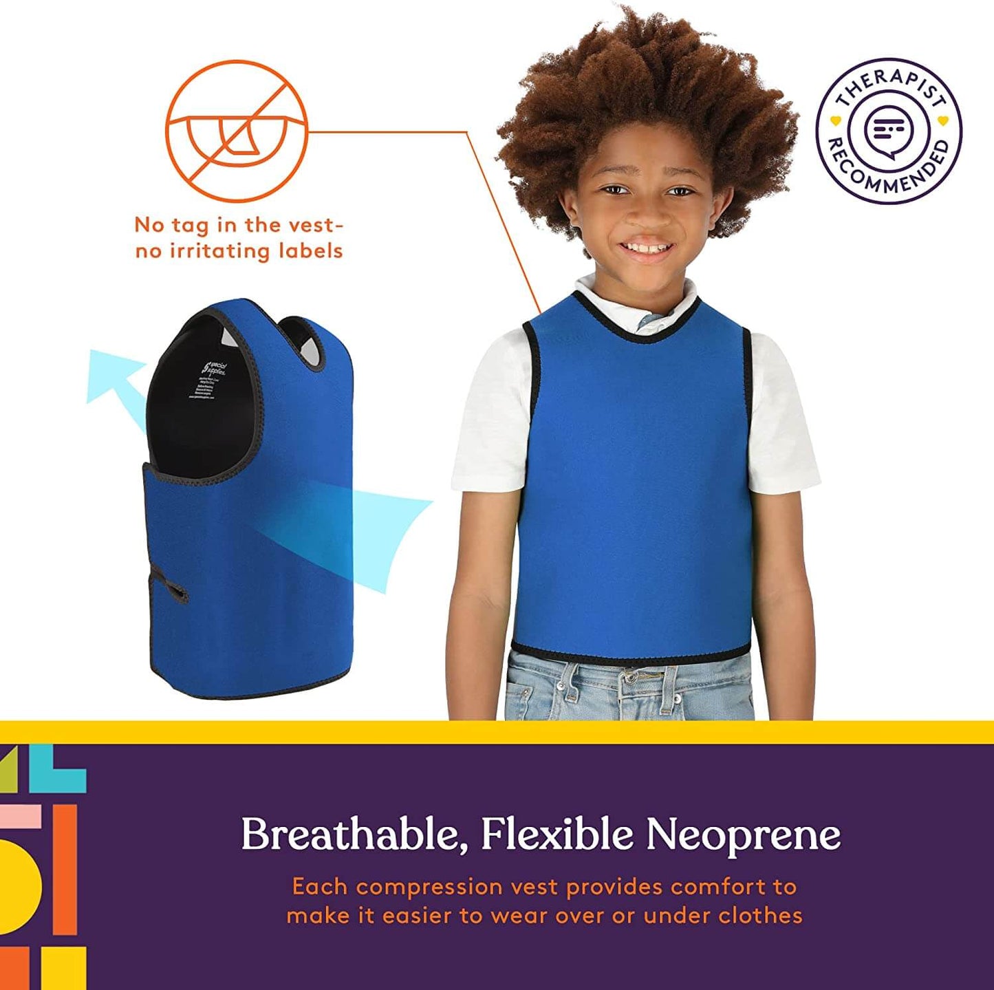 SensoryHarbor™-Sensory Compression Vest for Autism and Sensory Processing Disorders
