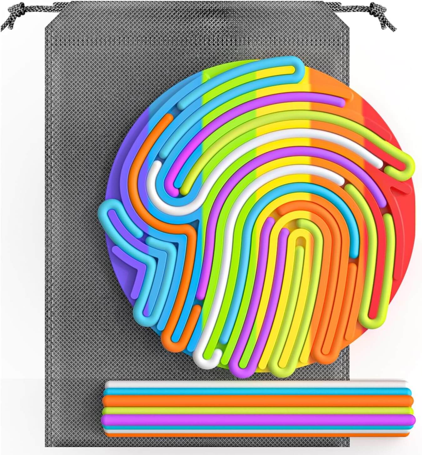 Sensorisch activiteitenbord, siliconen fidget-speelgoed, sensorisch speelgoed voor autisme, ADHD, stress, angst, stil sensorisch bord, dubbelzijdig sensorisch speelgoed met 24 siliconen strips en Sensorisch activiteitenbord, siliconen fidget-speelgoed, sensorisch speelgoed voor autisme, ADHD, stress, angst, stil sensorisch bord, dubbelzijdig sensorisch speelgoed met 24 siliconen strips en