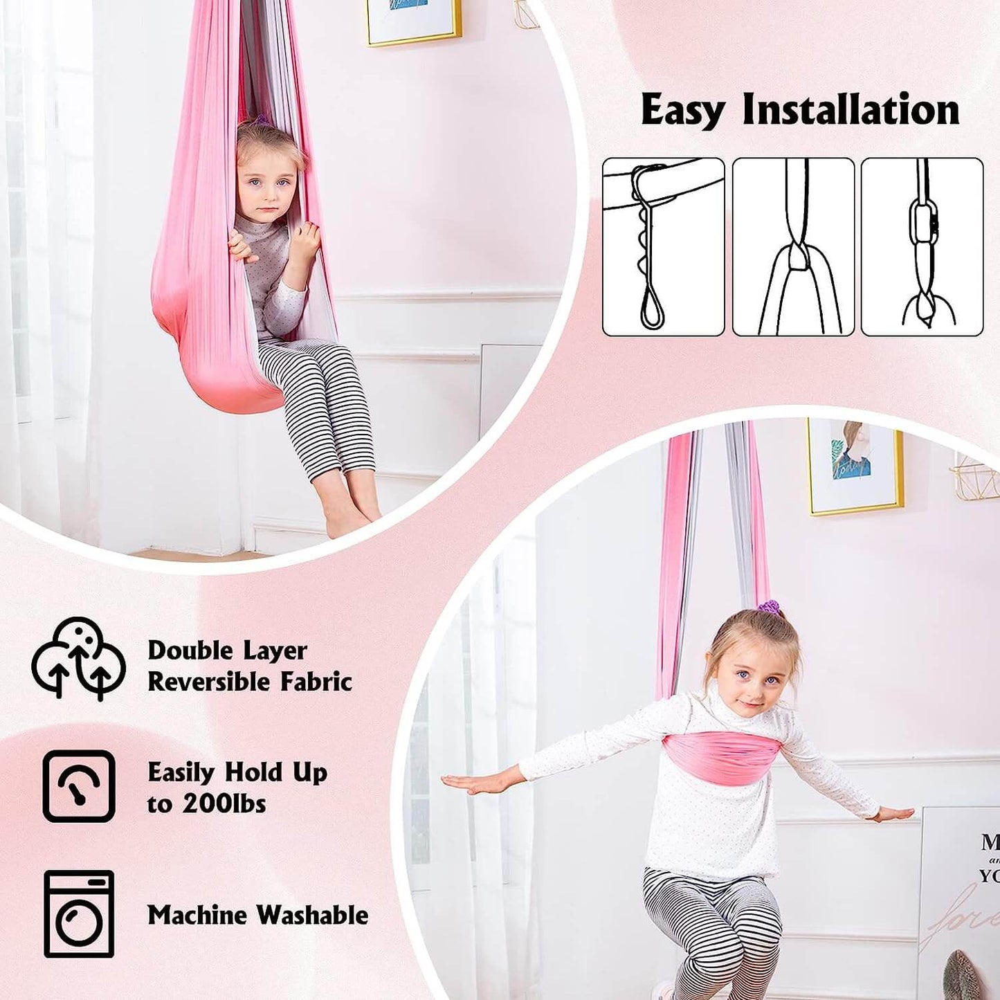 SensoryHarbor™-Sensory Joy Reversible Cuddle Swing