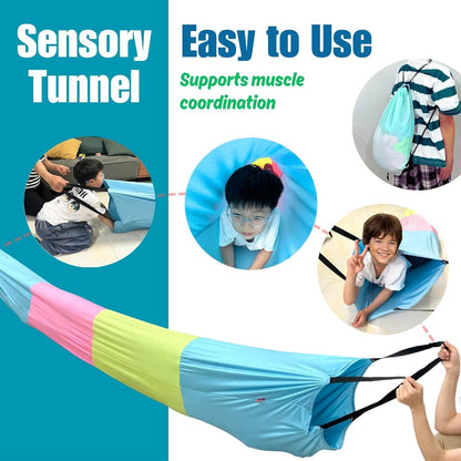 Calming Sensory Compression Tunnel for Kids with Autism, ADHD & SPD | SensoryHarbor™