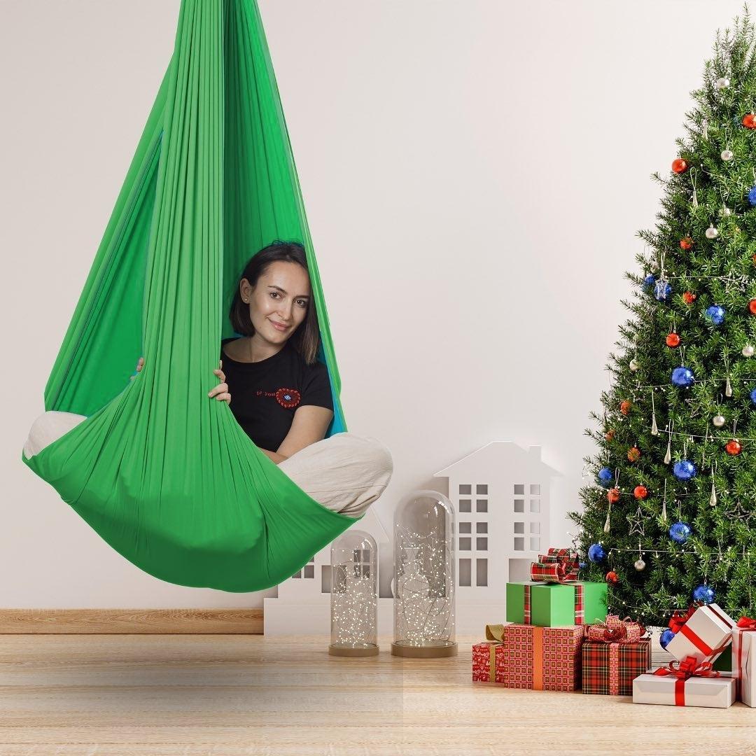 SensoryHarbor™-Cuddle Swing for Teens/Adults (Holds 440 lbs) for Autism, ADHD & Sensory Therapy by SensoryHarbor™