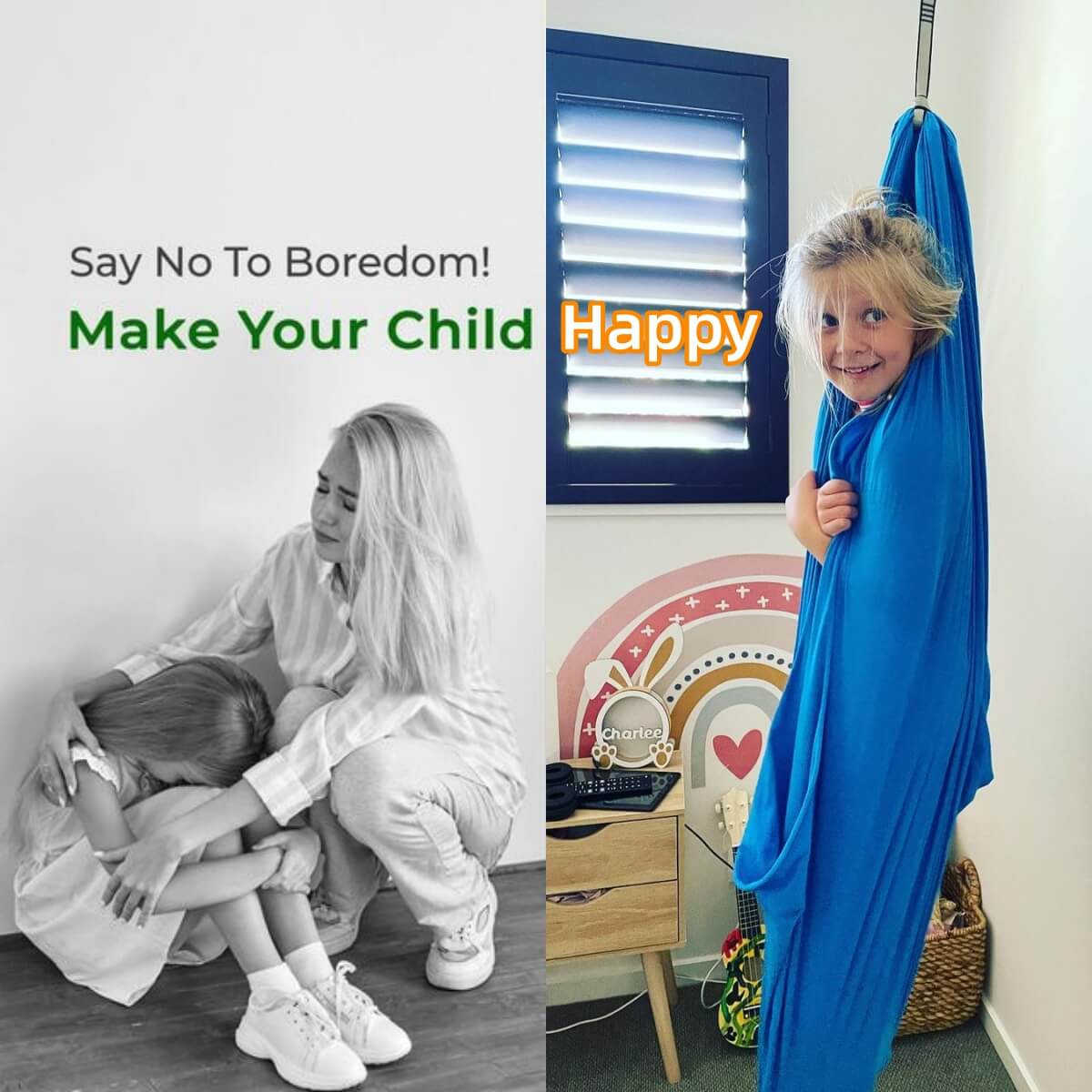 Calming Indoor Sensory Swing for Kids with Autism & ADHD for Autism, ADHD & Sensory Therapy by SensoryHarbor™