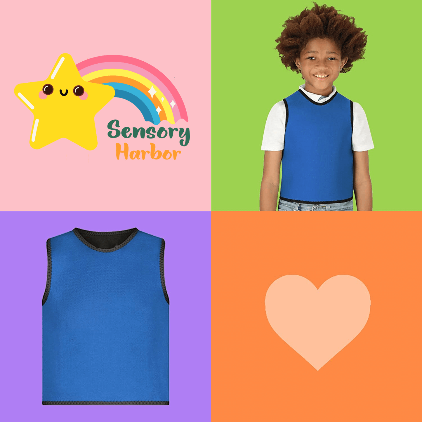 SensoryHarbor™-Sensory Compression Vest for Autism and Sensory Processing Disorders